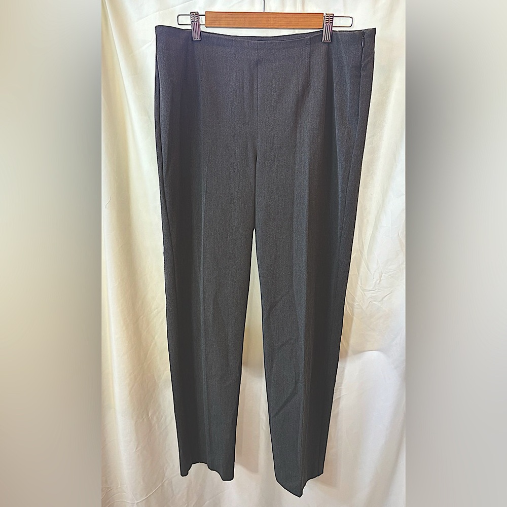 Talbots Womens Gray Trouser Pants Pleated Front High Rise Size 14